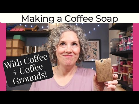 Making Hazelnut Coffee Cold Process Soap | With Coffee and Coffee Grounds!