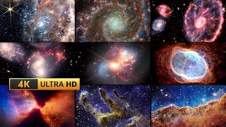 The Best 2022 NASA 4K UHD Images - Webb Telescope Galaxies and Nebulae (JWST)