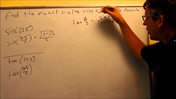 Find the Exact Value Using a Half-Angle Formula: Ex 4
