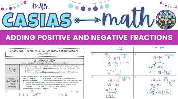 Adding Positive and Negative Fractions and Mixed Numbers | 7th Grade Math Lesson