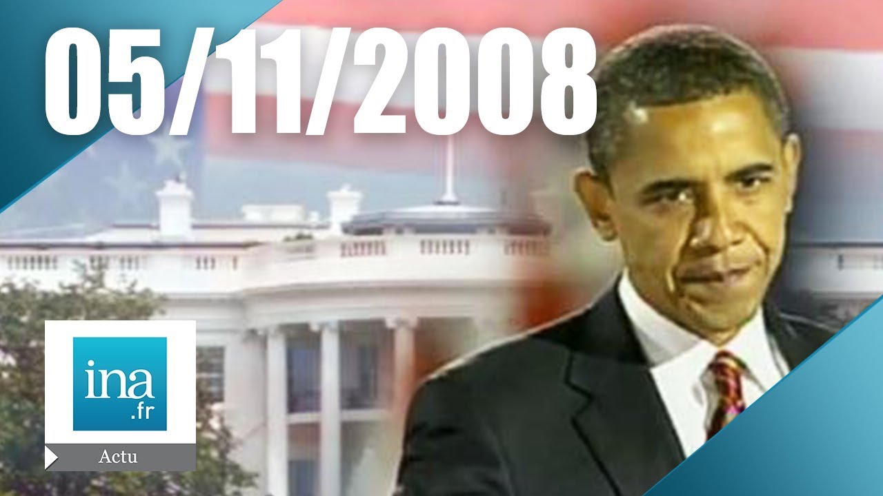 20h Antenne 2 du 05 novembre 2008  Barack Obama lu 44e prsident des Etats Unis  Archive INA