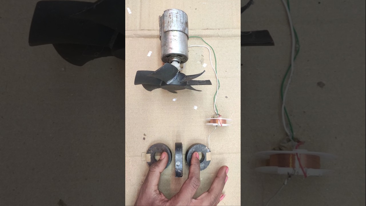 big DC motor funny rotation with use double magnet and magnetic force_Dc Motor hack