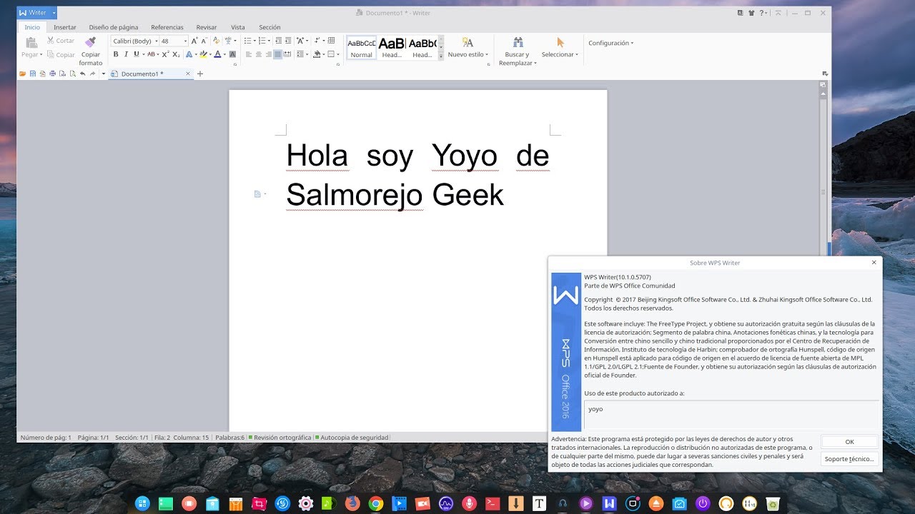 Como poner la suite ofimática WPS en español (Deepin Linux) - YouTube