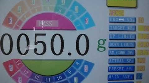 50g peanut weighing video with 14 head weigher from Wilpac