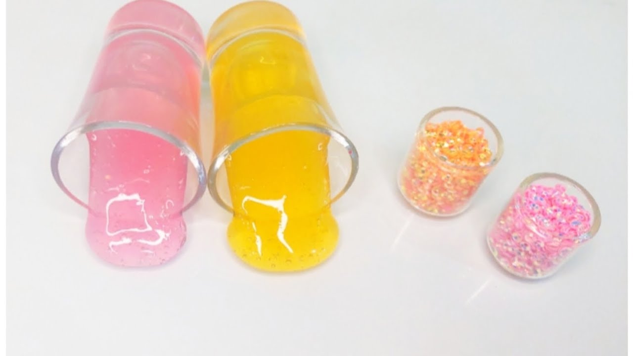 [ASMR] two coloured water💧 slime | how to make crunchy slime ...