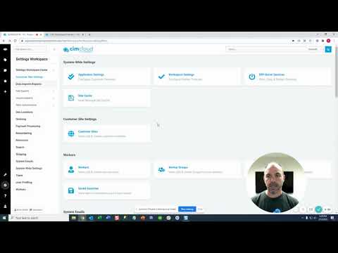 Settings Workspace Overview in the CIMcloud Worker Portal