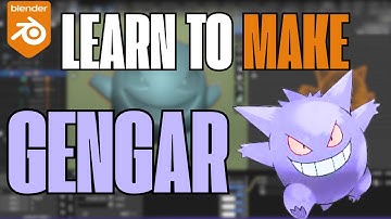 How to make Gengar in just  20 minutes ! | #blender #3dmodeling #3danimation #pokemon