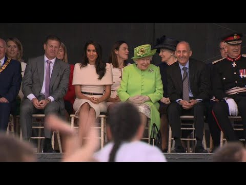 Meghan Markle makes first royal trip without Prince Harry - YouTube