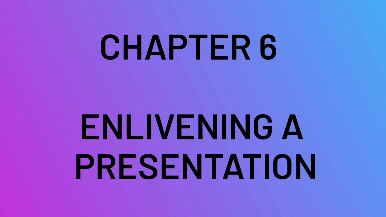 enlivening a presentation class 6 questions and answers