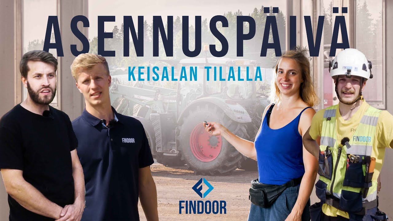 Asennuspäivä Keisalan tilalla
