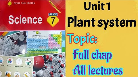 AFAQ sun series Science Class 7 Unit 1 plant system | All lectures | plant system All topics