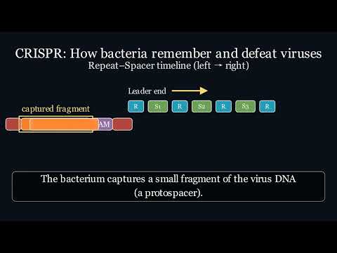 CRISPR Explained (Repeat–Spacer Timeline)