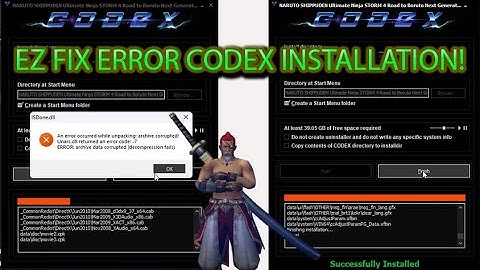 EZ FIX ERROR ISDone.dll Unarc.dll CODEX INSTALLATION 2023