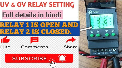 voltage monitoring relay setting #electrical #automation #relay #trending