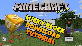 Lucky Block Download (TUTORIAL MCPE 2022!!!) screenshot 1