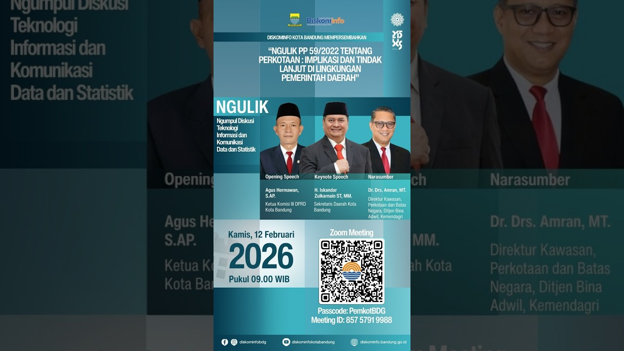 NGULIK “PP 59/2022 tentang Perkotaan : Implikasi dan Tindak Lanjut di Lingkungan Pemerintah Daerah”