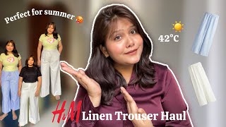 Thumbnail H&M Linen Trouser Haul | Trouser for summer 🥵☀️ #linen #linenpants #haul