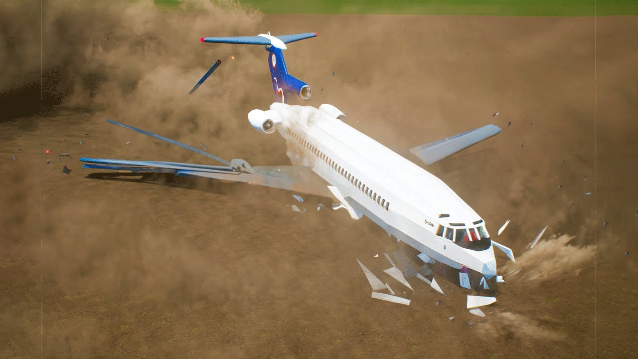 LEGO PLANE CRASHES 21 - Airplane Crash in BRICK RIGS