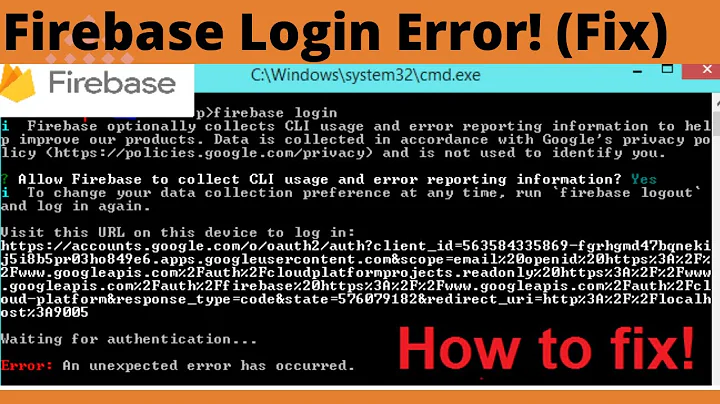 How to fix Google  Firebase Login error - an unexpected error has occurred  | Prog Bits