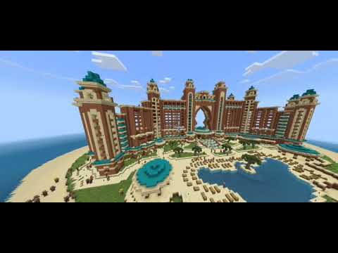 Dubai Atlantis hotel in Minecraft