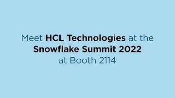 HCL Technologies at the Snowflake Summit 2022