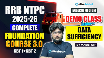 RRB NTPC Reasoning Class 2025 | Data Sufficiency Demo Class | Complete Foundation Course 3.0