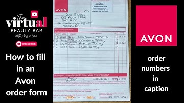 How to fill in an Avon order form - A Tutorial