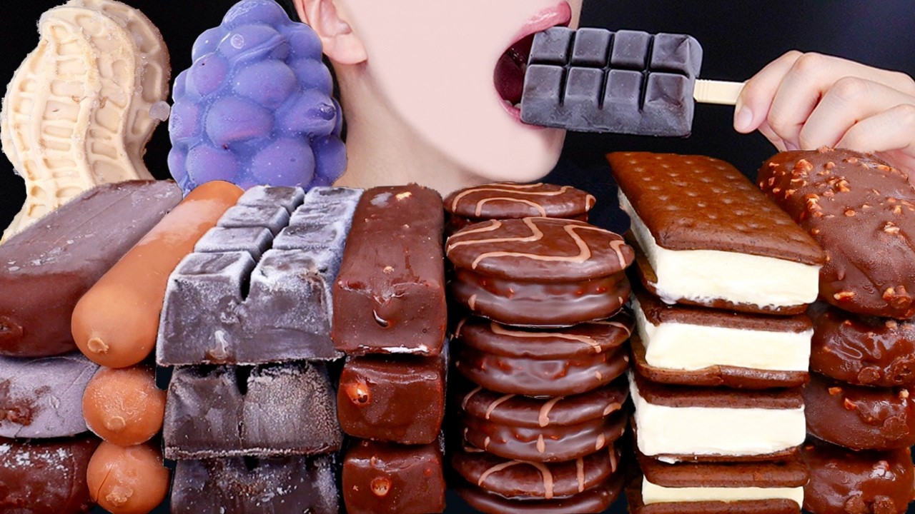 ASMR CHOCOLATE ICE CREAM NUTELLA DESSERT MUKBANG 초콜릿 아이스크림 먹방 チョコレートアイスクリーム 咀嚼音 EATING SOUNDS