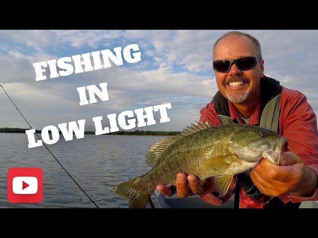 Low light (sunset) bass fishing with Zoom 6” lizard (Black Sapphire) 