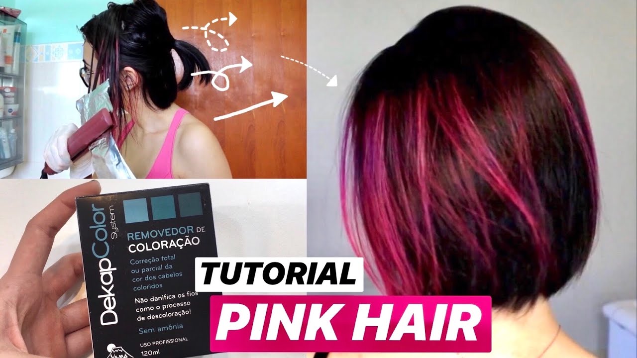 PINTANDO MEU CABELO DE ROSA (SEM TINTA)