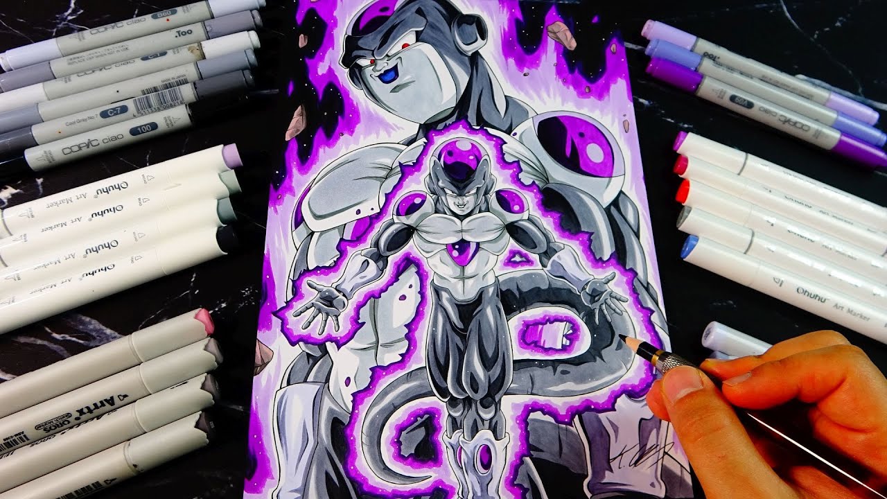 como colorir o Freeza Black ✍️ gostaram do tutorial ✍️🙏?#arte #art