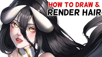 [MEDIBANG] HOW TO SHADE & RENDER HAIR