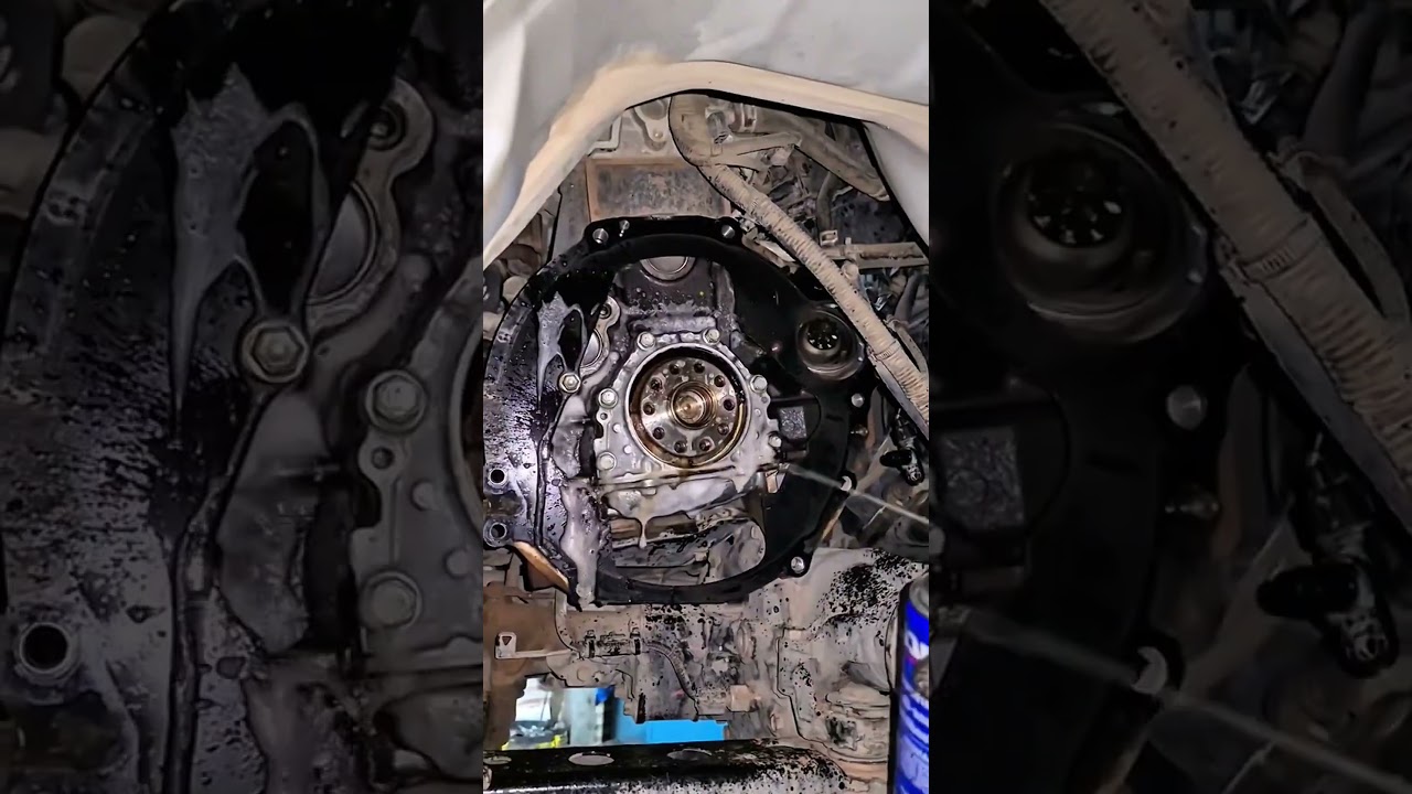 Replacing a Leaking Rear Main Seal & Flywheel Reassembly! 🚗🛠️⚙️ #shorts #carrepair #diy #mechanic