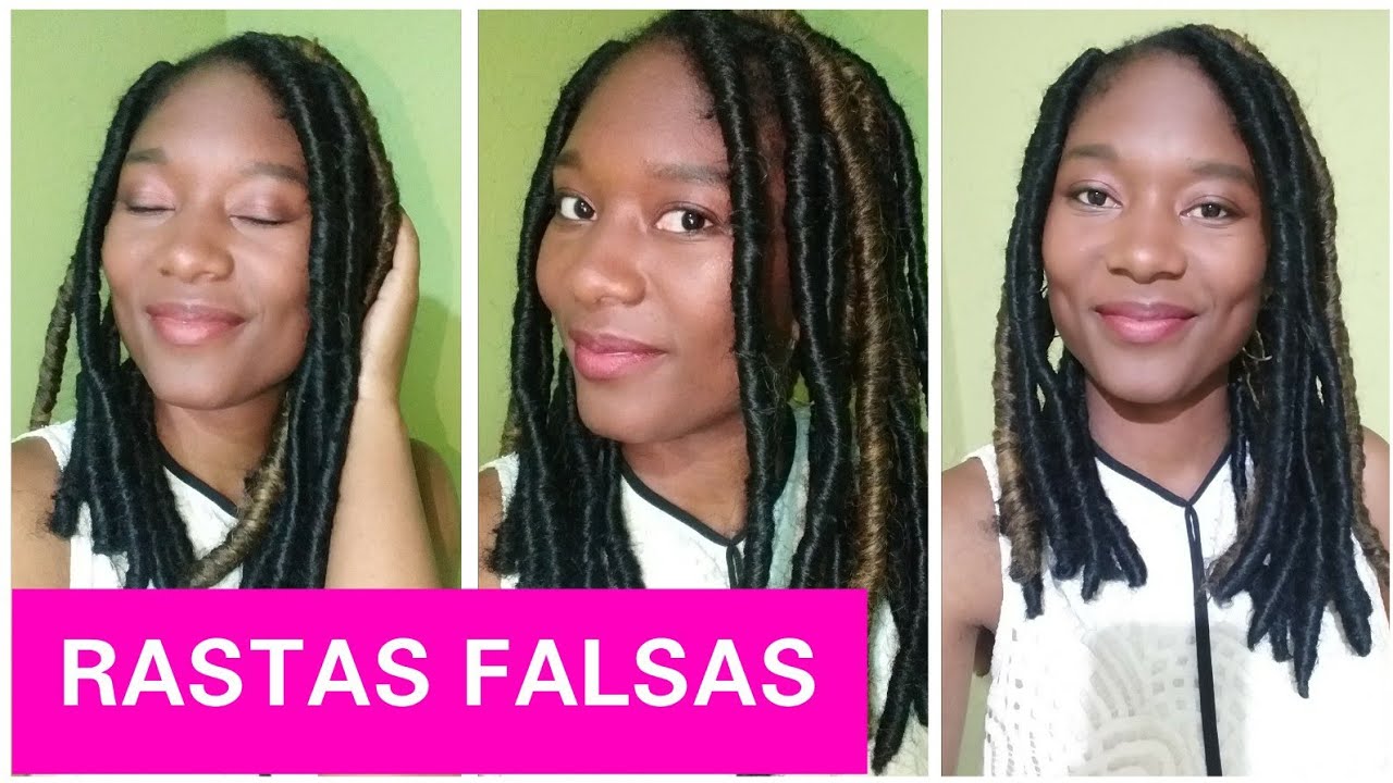 RASTAS FALSAS PASO A PASO| Dreadlocks FAUXS | Estilo protector con  Kanecalon - YouTube