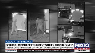 CAUGHT IN THE ACT: Trailer full of $50K equipment stolen