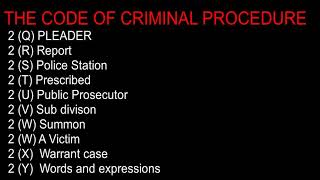 THE CODE OF CRIMINAL PROCEDURE SECTION 2 Q TO Y