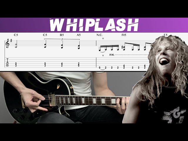 METALLICA - WHIPLASH (Guitar cover with TAB | Lesson) class=