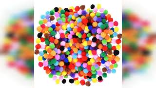 Overview: 1Pack(1000pcs) 15mm Assorted Colors Pom Poms for Hobby Supplies and DIY Creative Craft... screenshot 1