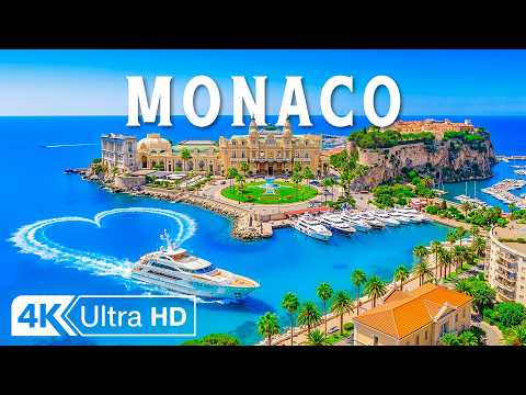 Monaco 4K Drone Footage | Luxury Coastline, Yacht Views & Mediterranean Bliss