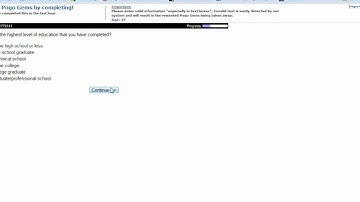 Peanut Labs iFrame on Pogo.com