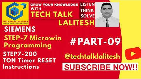 #PART09 #RESET IN TON TIMER IN #STEP-7 #MICROWIN #SIEMENS #SOFTWARES S7-200MICROWIN TUTORIALS HINDI