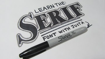 How to do Lettering with a Sharpie Tutorial: Uppercase Serif (Full Alphabet)