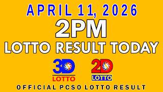 2pm Lotto Result Today April 11 2026 Swertres 3D Lotto Ez2 2D Lotto PCSO