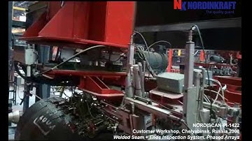 NORDISCAN-PI-1422. For ultrasonic testing of weld seam and ends of LSAW-pipes with phased arrays