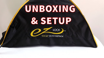 Glow EZ Lock 10"x24" Quick Strip Softbox With Bowens Mount: Unboxing and Setup