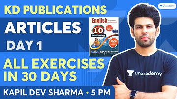 ARTICLES - Day 1 | KD PUBLICATIONS All Exercises in 30 Days | Competitive Exam | Kapil Dev Sharma