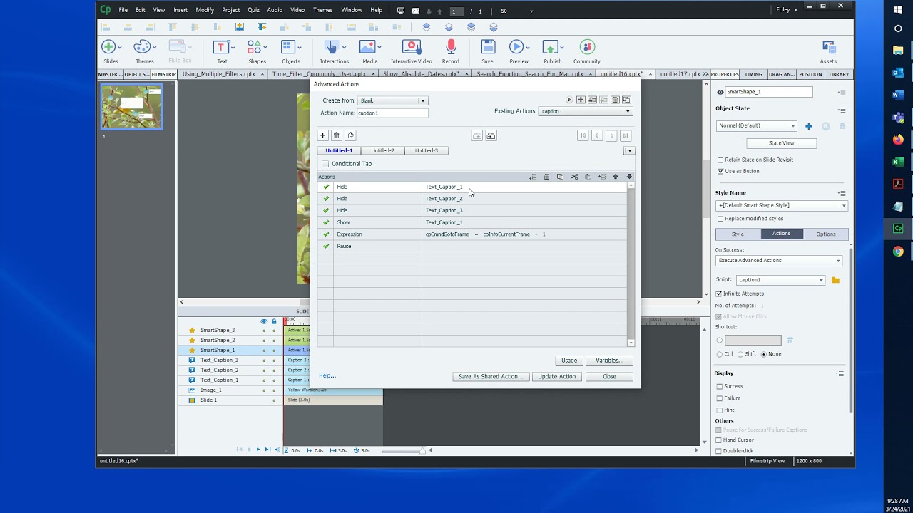 Show and Hide Text with Adobe Captivate