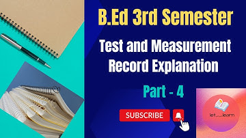 Graphical Representaion | B.Ed 3r Semester | Test and Measurement Record Explanation | Part 4