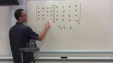 Applied Linear Algebra, Lesson 15, Video 16: 4-by-4 LU Factorization Pivot 3