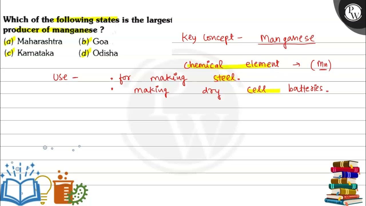 Which of the following states is the largest producer of manganese ? (a) Maharashtra (b) Goa (c